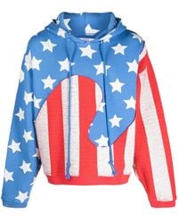 ERL - Star And Stripes Swirl Cotton Hoodie - Lyst