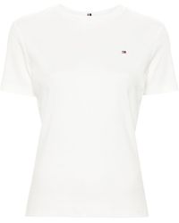 Tommy Hilfiger - Slim Fit T-Shirt With Embroidered Flag - Lyst