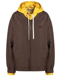 Miu Miu - Wool Hooded Jacket - Lyst