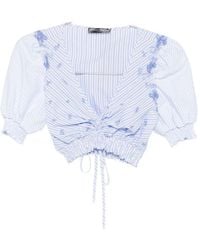 Ermanno Scervino - Embroidered Cropped Top - Lyst
