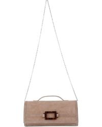 Roger Vivier - Belle Vivier Leather Clutch - Lyst