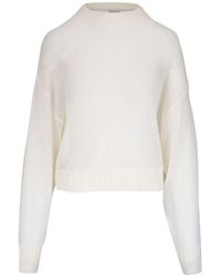 Brunello Cucinelli - Wool Crewneck Jumper - Lyst