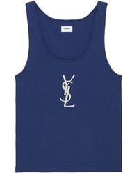 Saint Laurent - Cotton Tank Top - Lyst
