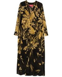 F.R.S For Restless Sleepers - Silk Blend Printed Maxi Dress - Lyst