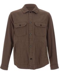Woolrich - Cotton And Linen Blend Safari Shirt - Lyst