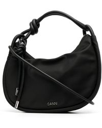 Ganni - Knot Baguette Nylon Handbag - Lyst