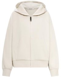 Max Mara - Cotton Zipped Hoodie - Lyst