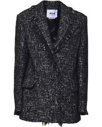 MSGM - Blazer Con Frange - Lyst