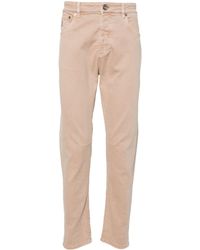 Brunello Cucinelli - Tapered-leg Cotton Trousers - Lyst