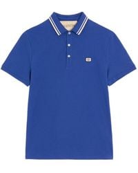 Valentino - Vlogo Signature Piquet Cotton Polo Shirt - Lyst