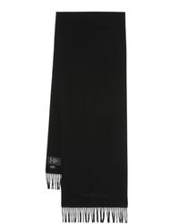 Saint Laurent - Wool Scarf With Logo - Lyst