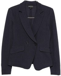 Emporio Armani - Cotton Single-Breasted Jacket - Lyst