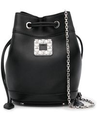 Roger Vivier - Tres Vivier Leather Bucket Bag - Lyst