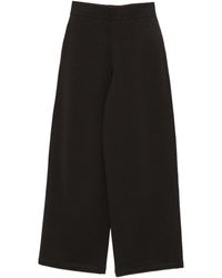 Lemaire - Wool And Cotton Wide-Leg Trousers - Lyst