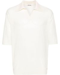 AURALEE - Mélange Wool-blend Polo Shirt - Lyst