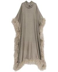Gucci - Printed Silk Long Kaftan Dress - Lyst