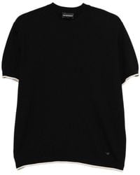 Emporio Armani - Cotton Knitted T-Shirt - Lyst
