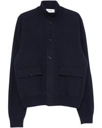 Lardini - Ribbed-Knit Panelled Jacket - Lyst