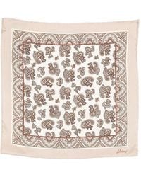 Brioni - Printed Silk Pocket Square - Lyst