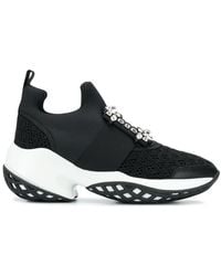 Roger Vivier - Elegant Strass Buckle Sneakers - Lyst