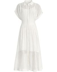 BOSS - Viscose And Linen Dress - Lyst