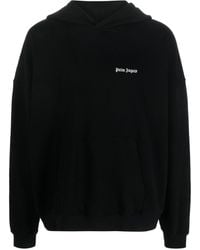 Palm Angels - Embroidered Logo Cotton Hoodie - Lyst