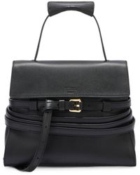 Moschino - Tie Me Leather Handbag - Lyst