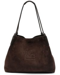 Etro - Large Leather Tote Bag - Lyst