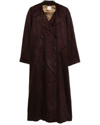 Alysi - Double-Breasted Trench Coat - Lyst