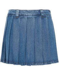 Miu Miu - Denim Mini Skirt - Lyst