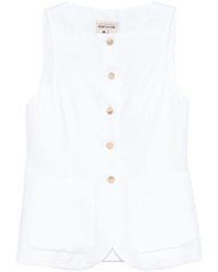 Semicouture - Glenna Linen Vest - Lyst