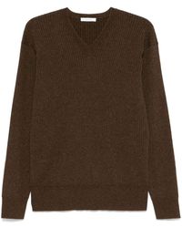 The Row - Cashmere Blend V-Necked Sweater - Lyst