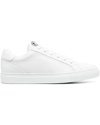 Brunello Cucinelli - Leather Sneakers With Precious Details - Lyst