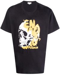 Alexander McQueen T-Shirt Stampa "Skull" - Nero