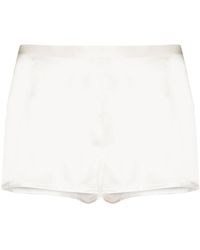 La Perla Silk-satin Night Shorts - White