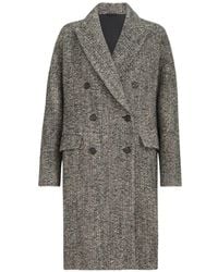 Brunello Cucinelli - Wool Double-Breasted Coat - Lyst