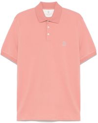 Brunello Cucinelli - Logo Cotton Polo Shirt - Lyst