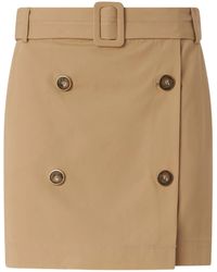 Pinko - Mini Skirt With Buttons And Belt - Lyst