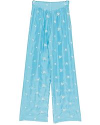 forte_forte - Embroidered Silk Trousers - Lyst