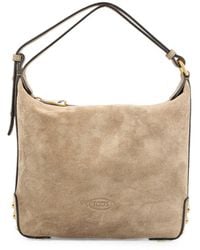 Tod's - Metal Dots Mini Leather Shoulder Bag - Lyst