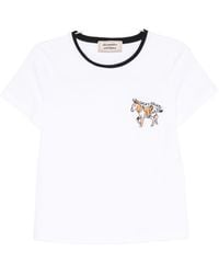 ALESSANDRO ENRIQUEZ - Embroidered Cotton T-Shirt - Lyst