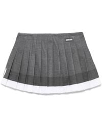 Miu Miu - Pleated Mini Skirt - Lyst