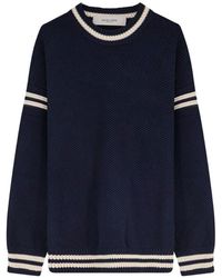 Golden Goose - Textured Knit Sweater With Embroidered Detail - Lyst