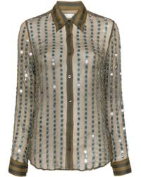 Dries Van Noten - Striped Silk Shirt - Lyst