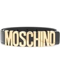 Moschino - Belt With Logo Plaque - Lyst