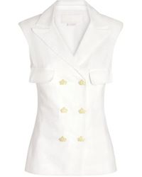 Genny - Double-Breasted Linen Waistcoat - Lyst