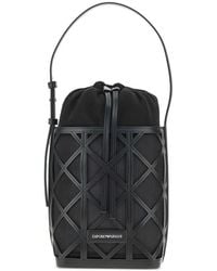 Emporio Armani - Leather Bucket Bag - Lyst