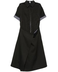 Loewe - Cotton And Silk Long Dress - Lyst