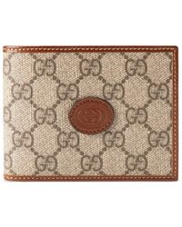 Gucci - GG Supreme Bi-fold Wallet And Cardholder - Lyst