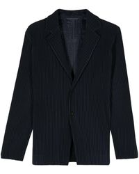 Homme Plissé Issey Miyake - Pleated Single-Breasted Jacket - Lyst